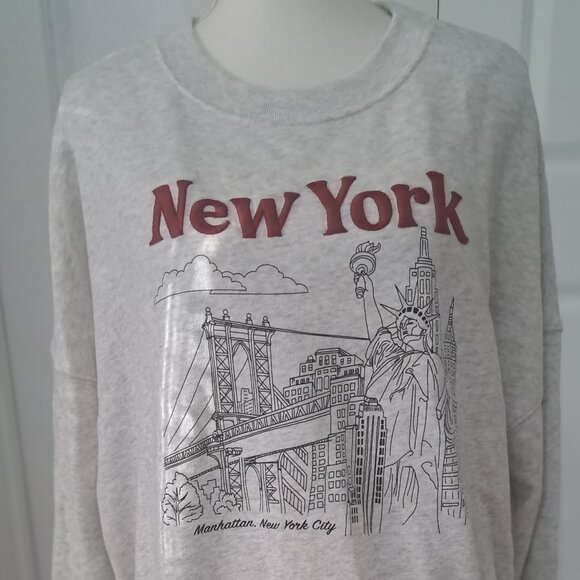 Vintage Abercrombie & Fitch Soft Collection SweatShirt  XL Gray/ Red Pullover - Picture 1 of 8